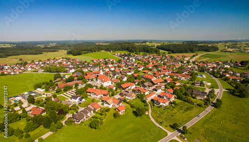 Aerial View to Leobendorf , Bavaria, Germany photo