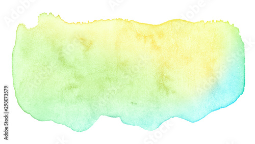 Multicolor watercolor in pastel colors with a smooth transition of the gradient. Isolated place with divorces and borders. Frame with copy space for text.