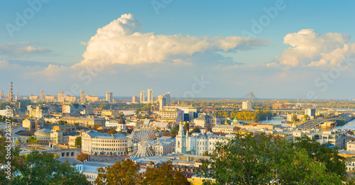 Kyiv panorama Podil skyline...