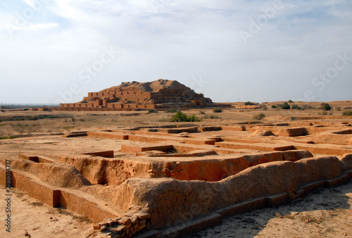 Brick ziggurat (13th century BC) in Choqa Zanbil, Iran. The best example of Elamite architecture. One of Iran's UNESCO World Heritage sites. photo