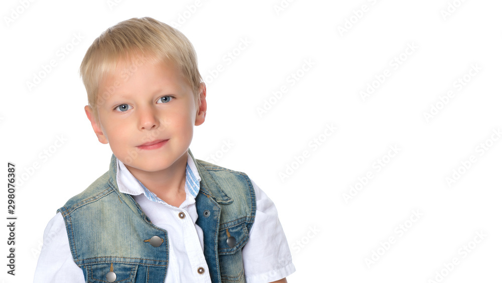 The little boy smiles. Portrait.Close-up. The little boy smiles. Portrait.Close-up.
