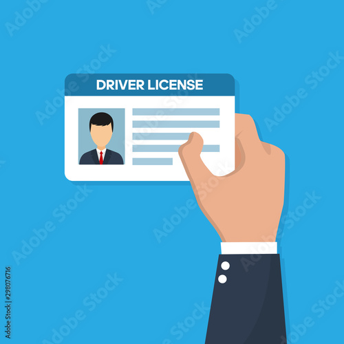 Car driver license identification with photo