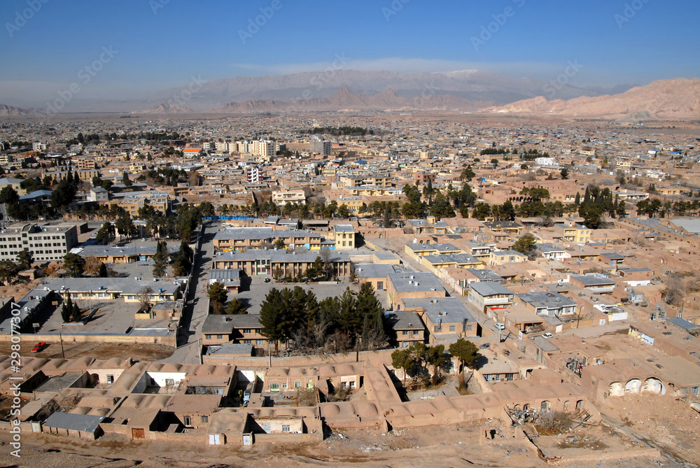 Fototapeta premium Panorama of Kerman town, Iran.