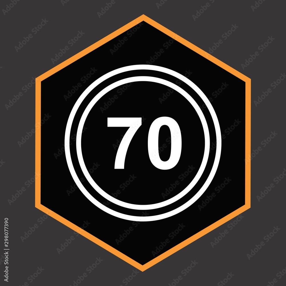 Speed Limit 70 Icon For Your Design,websites and projects. Speed Limit 70 Icon For Your Design,websites and projects.