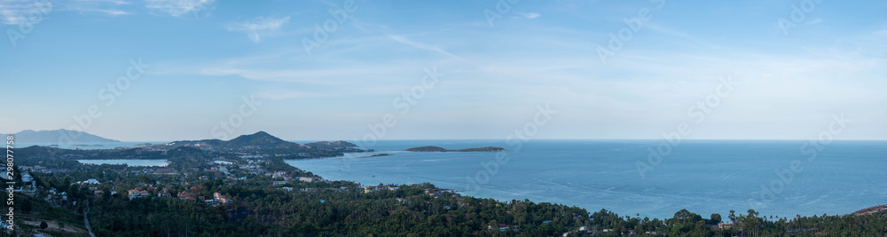 Panorama view over the Gulf of Siam, Koh Samui, Suratthani, Thailand.