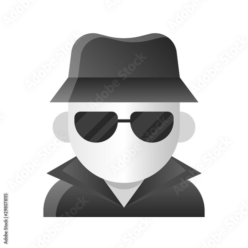 Free Download Invisible man vector illustration, Halloween gradient style icon - GFXLoad