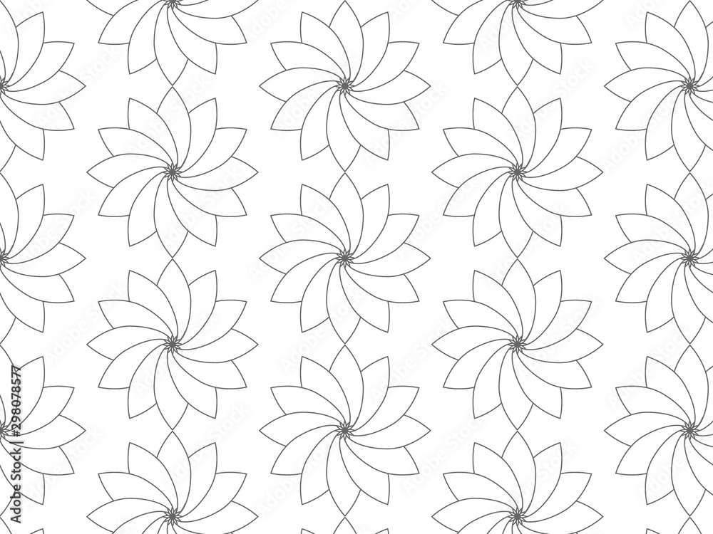 Linear vector pattern, repeating petals Linear vector pattern, repeating petals