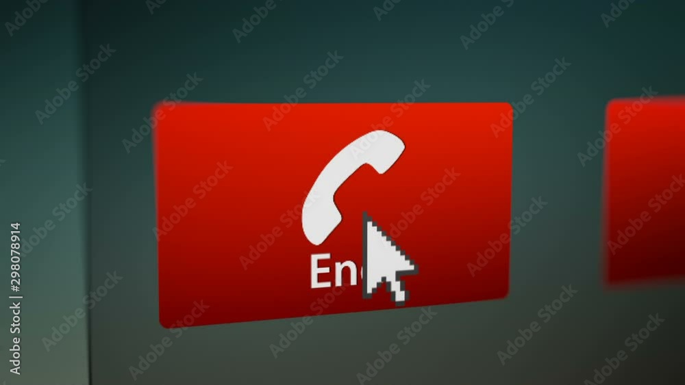 Mouse Cursor Checking Incoming Call on PC Monitor Screen Stock ビデオ ...