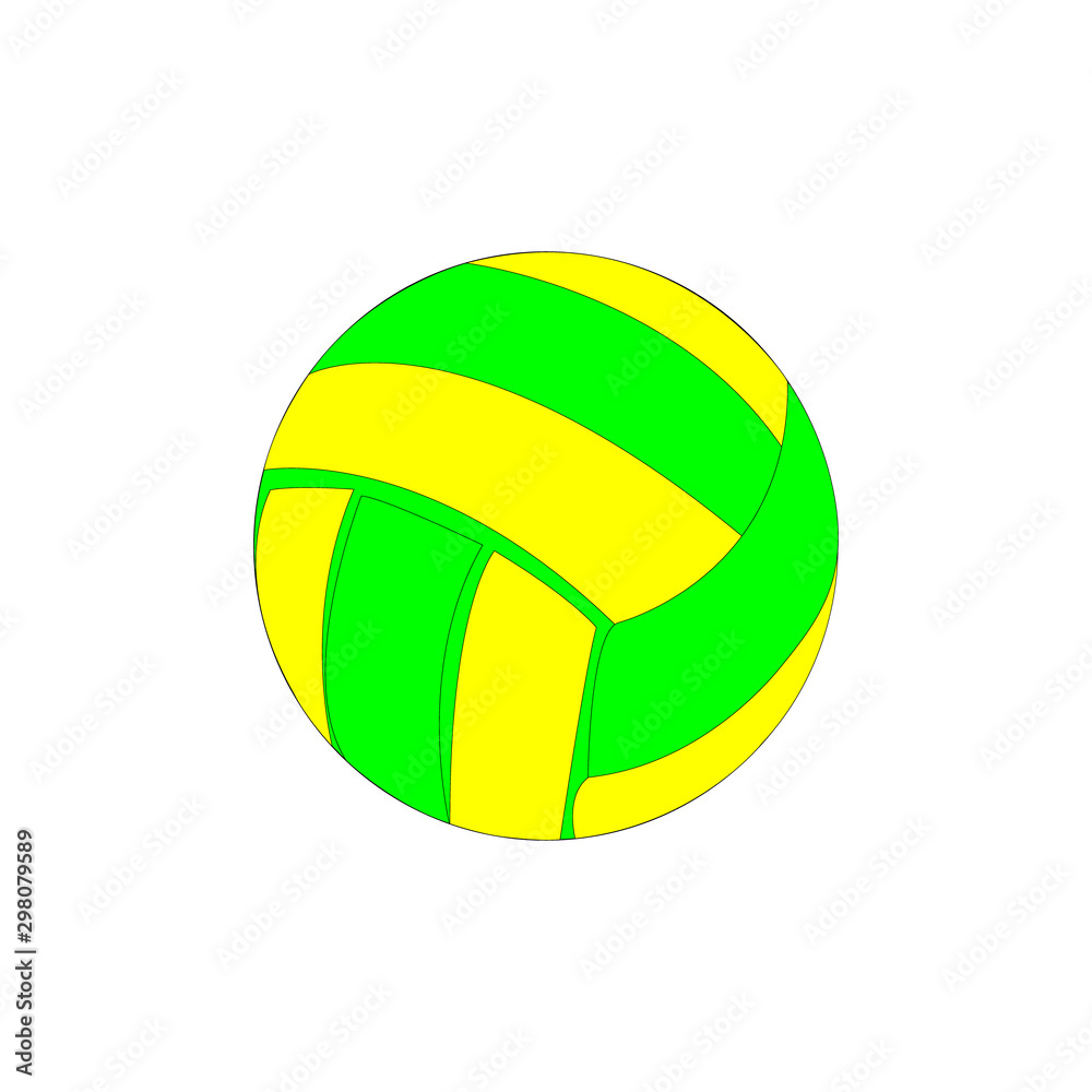 neon green and yellow volleyball ball on white neon green and yellow volleyball ball on white