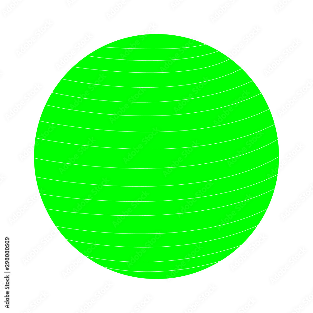 Green circle vector illustration on a white backdrop