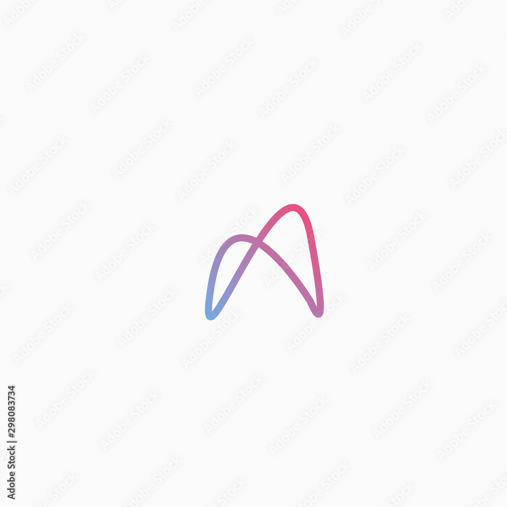 Letter A Abstract colorful Logo Icon Design Template Vector Illustration Letter A Abstract colorful Logo Icon Design Template Vector Illustration