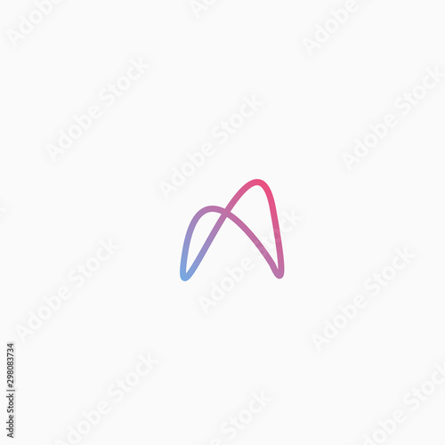 Letter A Abstract colorful Logo Icon Design Template Vector Illustration