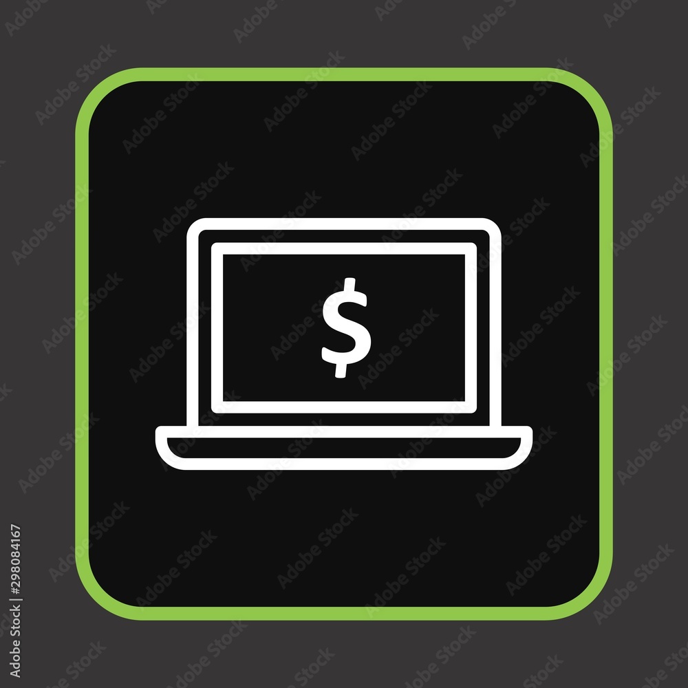 Laptop Money Icon For Your Design,websites and projects. Laptop Money Icon For Your Design,websites and projects.
