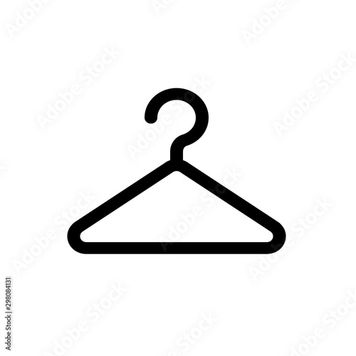 Hanger icon isolated. Clothes hanger silhouette collection