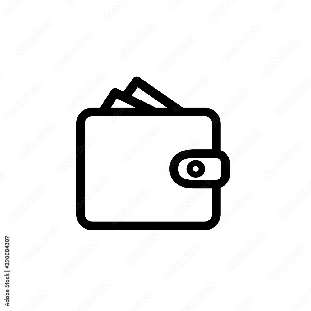 Wallet icon, modern flat design Wallet icon, modern flat design
