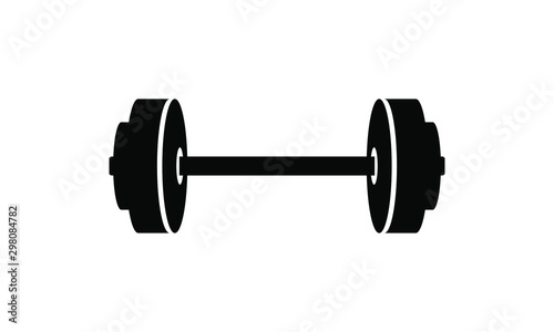 dumbell, barbell icon vector