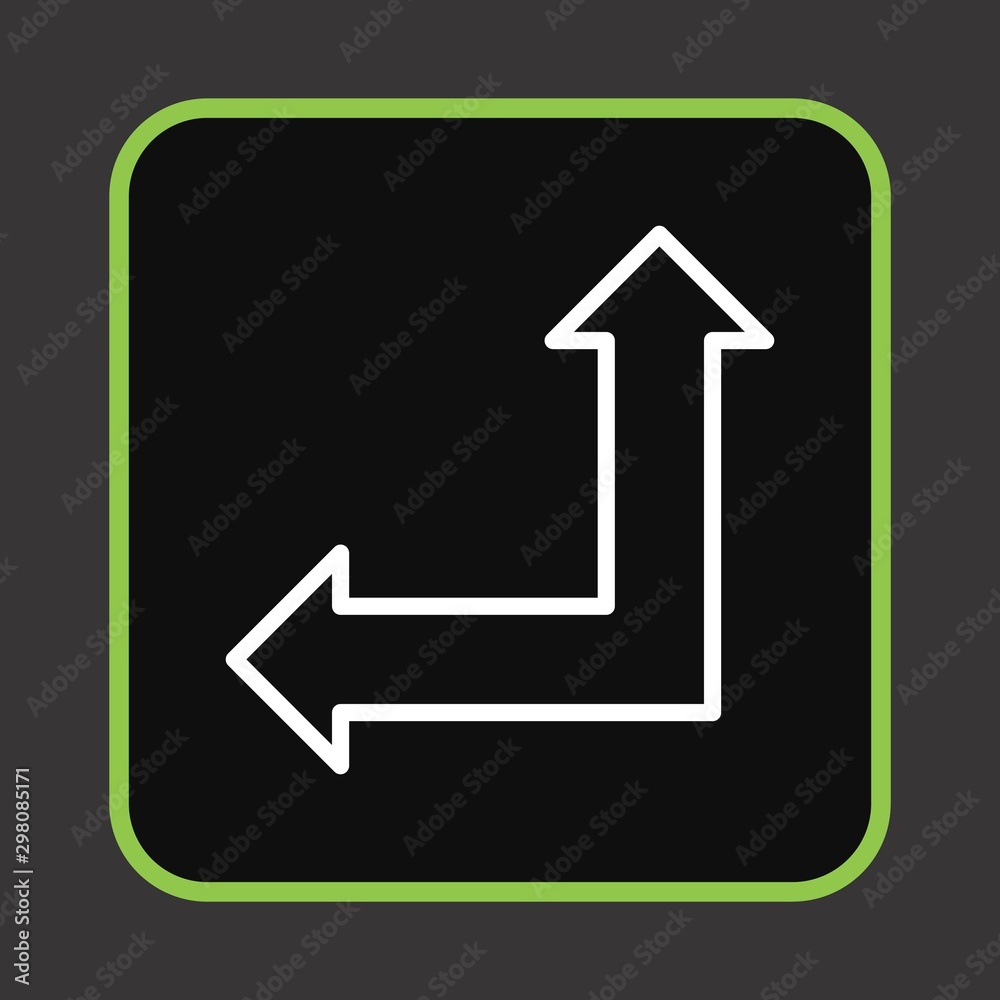 Upward And Leftward Arrow Icon For Your Design,websites and projects. Upward And Leftward Arrow Icon For Your Design,websites and projects.