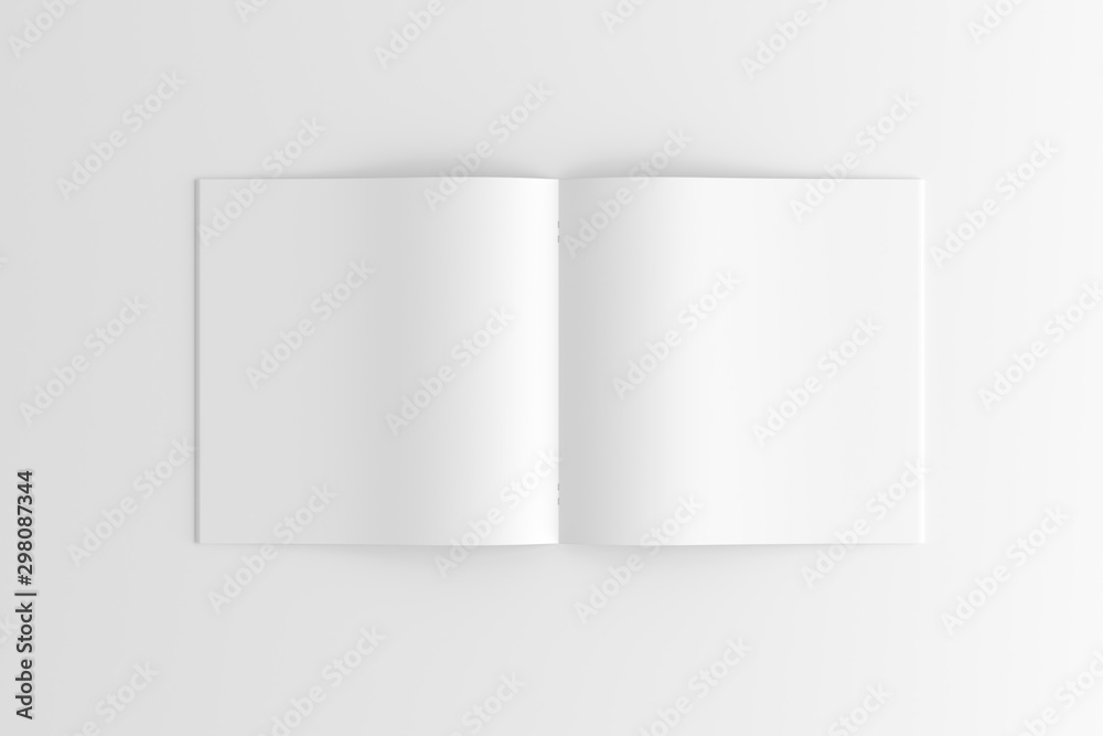 Square Magazine Brochure Blank White Mockup Square Magazine Brochure Blank White Mockup