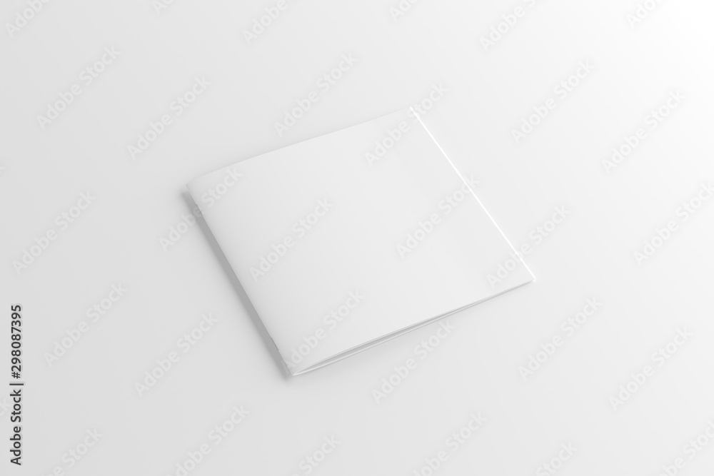 Square Magazine Brochure Blank White Mockup Square Magazine Brochure Blank White Mockup