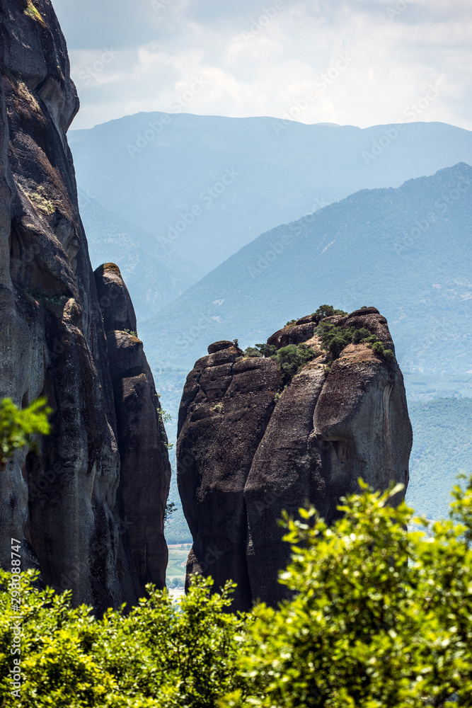 Naklejka premium cliff Meteora Greece