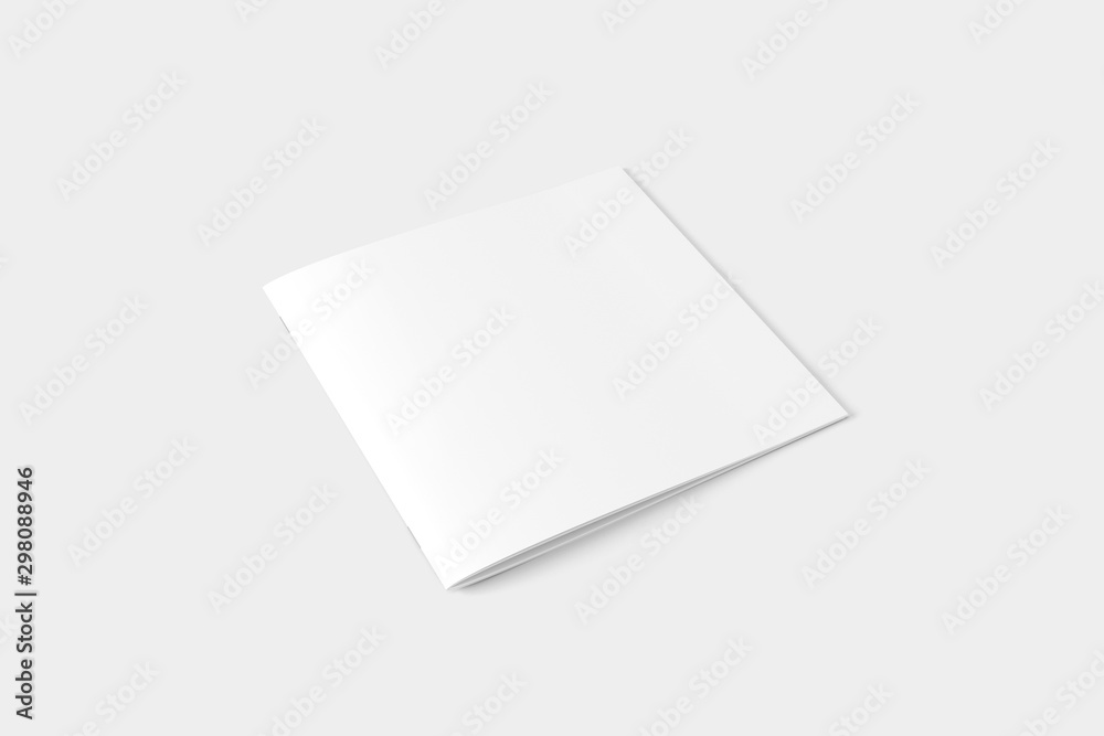 Square Magazine Brochure Blank White Mockup Square Magazine Brochure Blank White Mockup