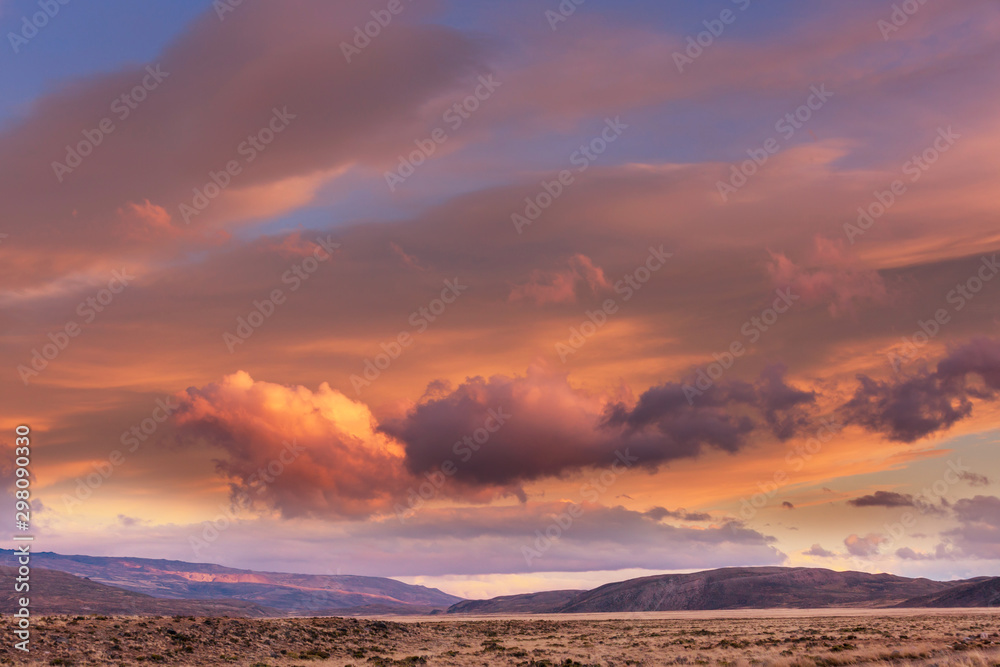 Mountains on sunset