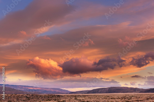 Mountains on sunset