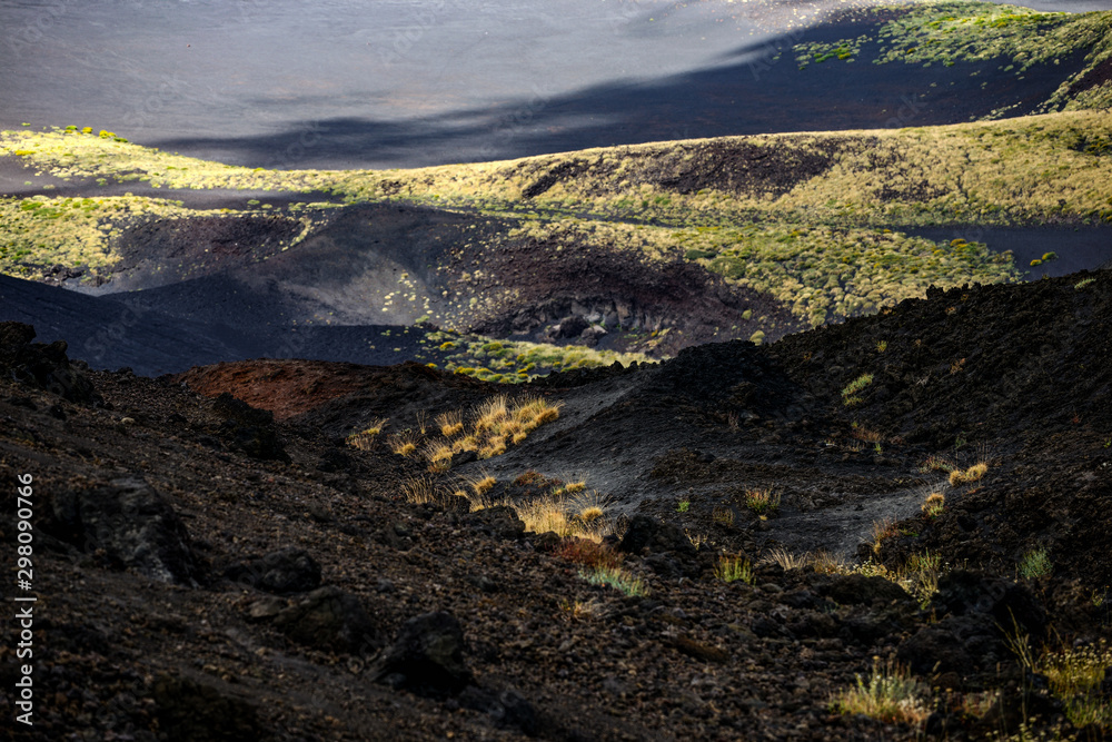 Landscape is  beautiful in Etna, Sicily, Italy