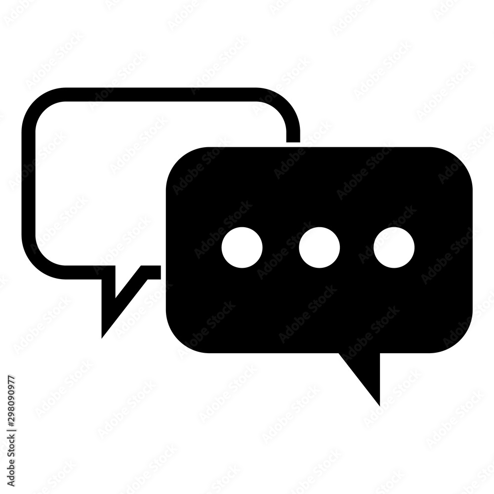 Dialog icon, logo isolated on white background Dialog icon, logo isolated on white background