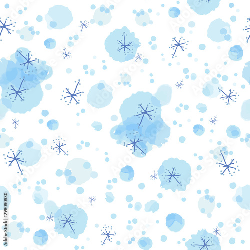 Photos Snowflakes Seamless Pattern