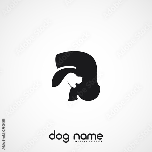 Initial Letter A Dog Logo And Icon Name Dog Design Vector.