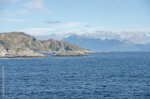 cliffs on cape of the northern coast of Andenes island  Norway