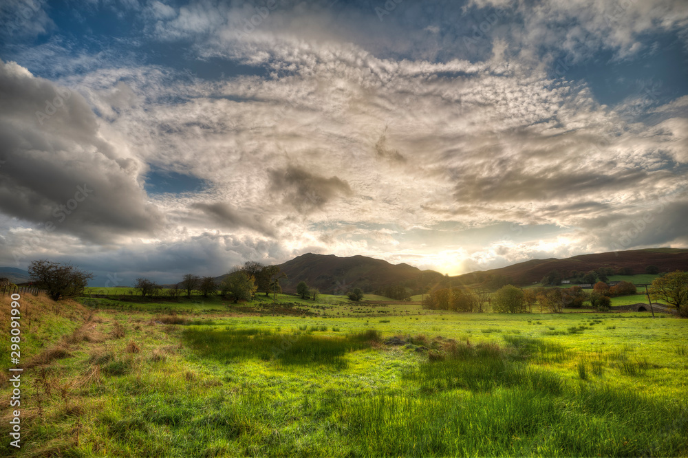 Sunset in the Keswick lands, United Kingdom - England