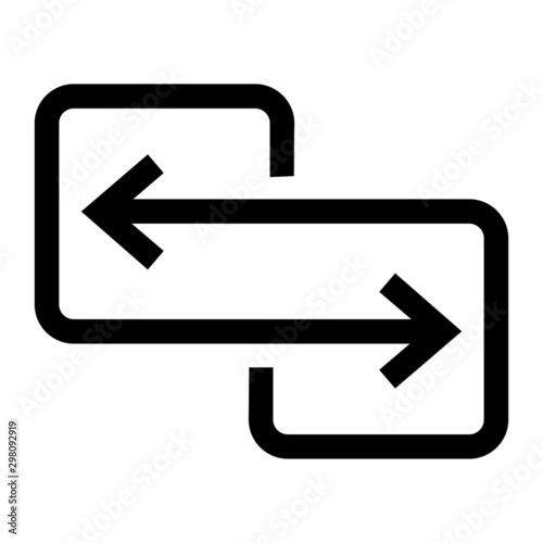 Direction arrows for transfer vector icon. sync illustration symbol. migration data sign or logo.
