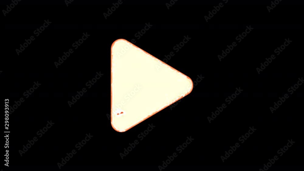 Symbol play burns out of transparency, then burns again. Alpha channel Premultiplied - Matted with color black Symbol play burns out of transparency, then burns again. Alpha channel Premultiplied - Matted with color black