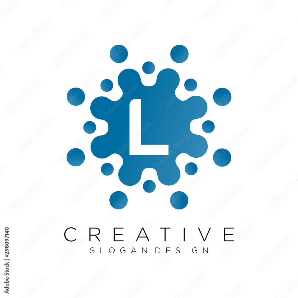 abstract initial letter L logo design template Stock Vector | Adobe Stock