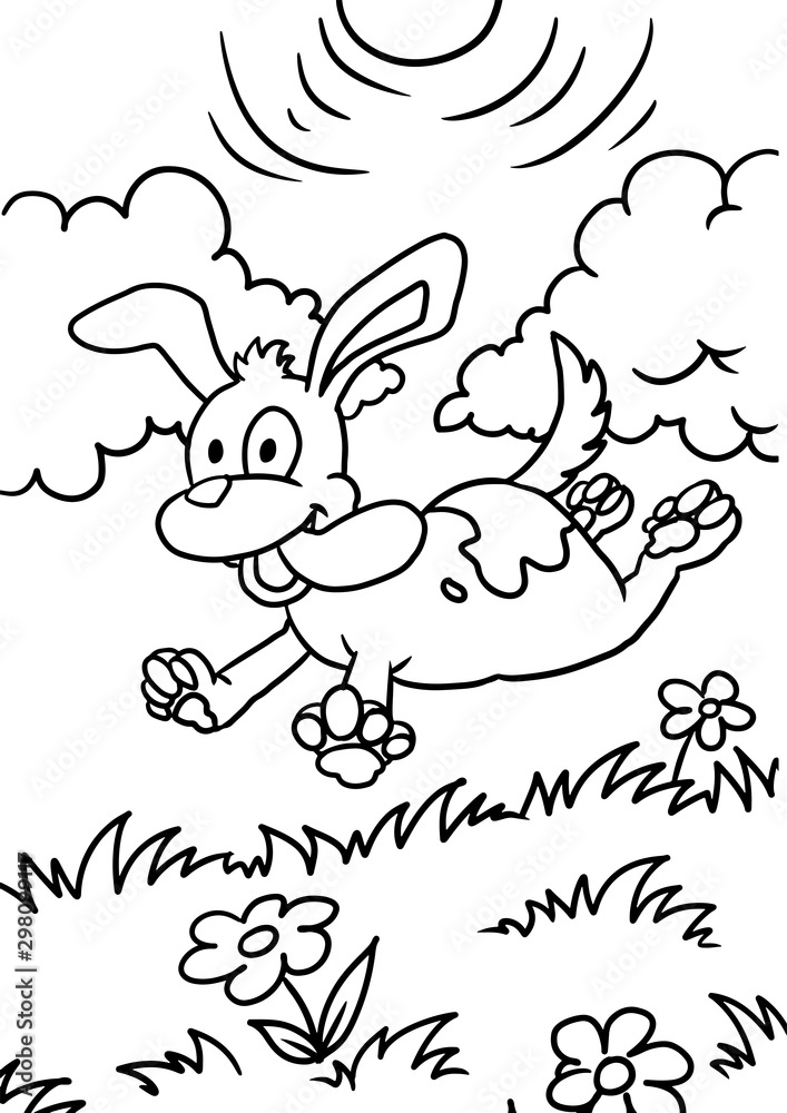 Coloring Page Outline Of cartoon dog. Cute puppy sitting. Pet. Coloring book for kids Coloring Page Outline Of cartoon dog. Cute puppy sitting. Pet. Coloring book for kids