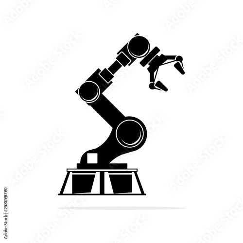 Robot arm icon. Vector concept illustration for design.