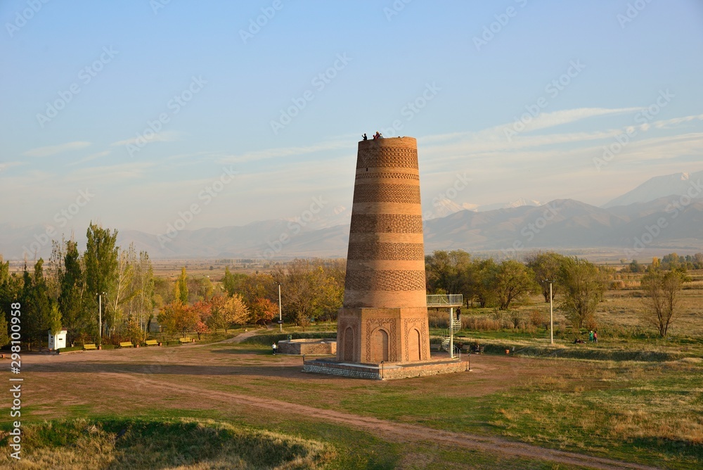Ancient Burana tower near Tokmok, Kyrgyzstan. X-XI centuries Ancient Burana tower near Tokmok, Kyrgyzstan. X-XI centuries