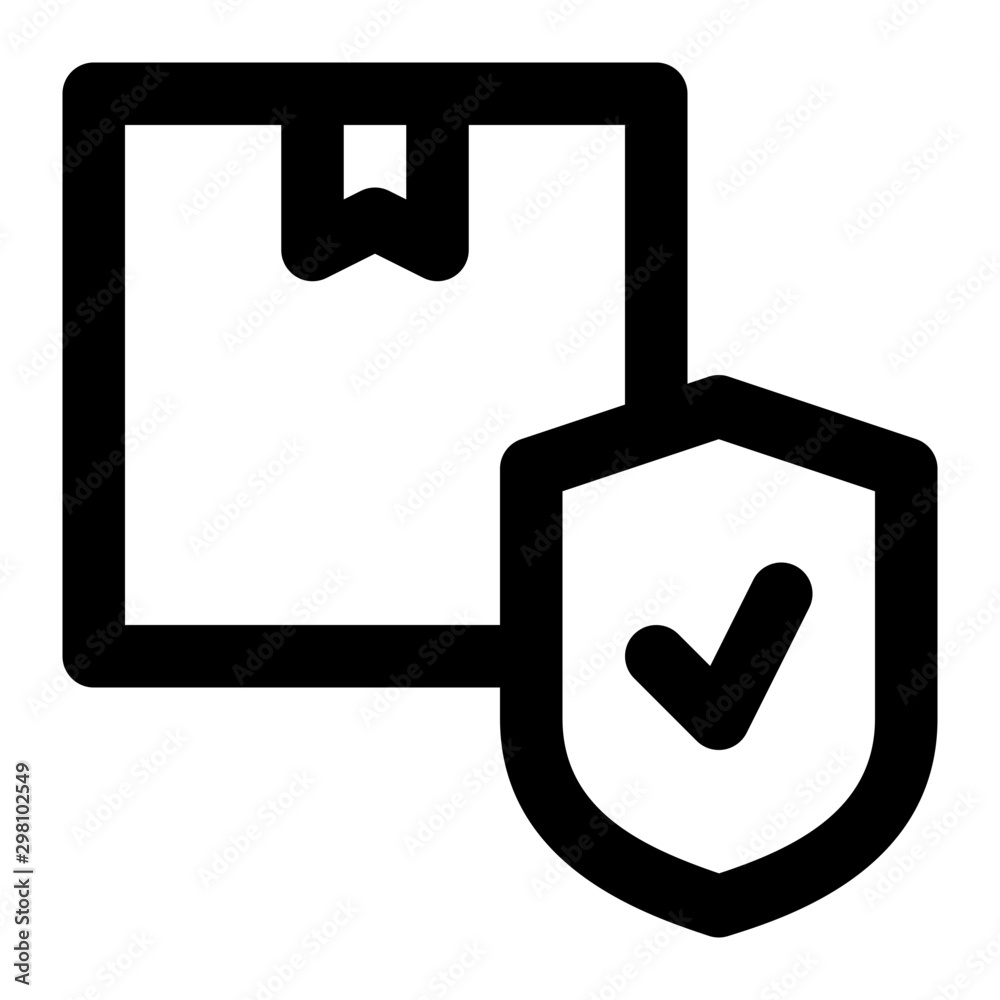 Secure Package Line Icon Vector Secure Package Line Icon Vector