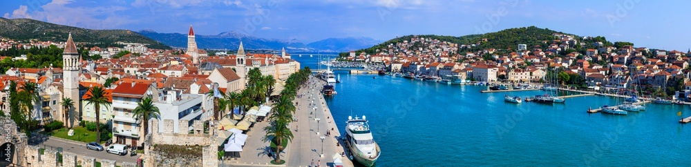 Travel and landmarks of Croatia - Beautiful Trogir in Dalmatia, popular tourist attraction