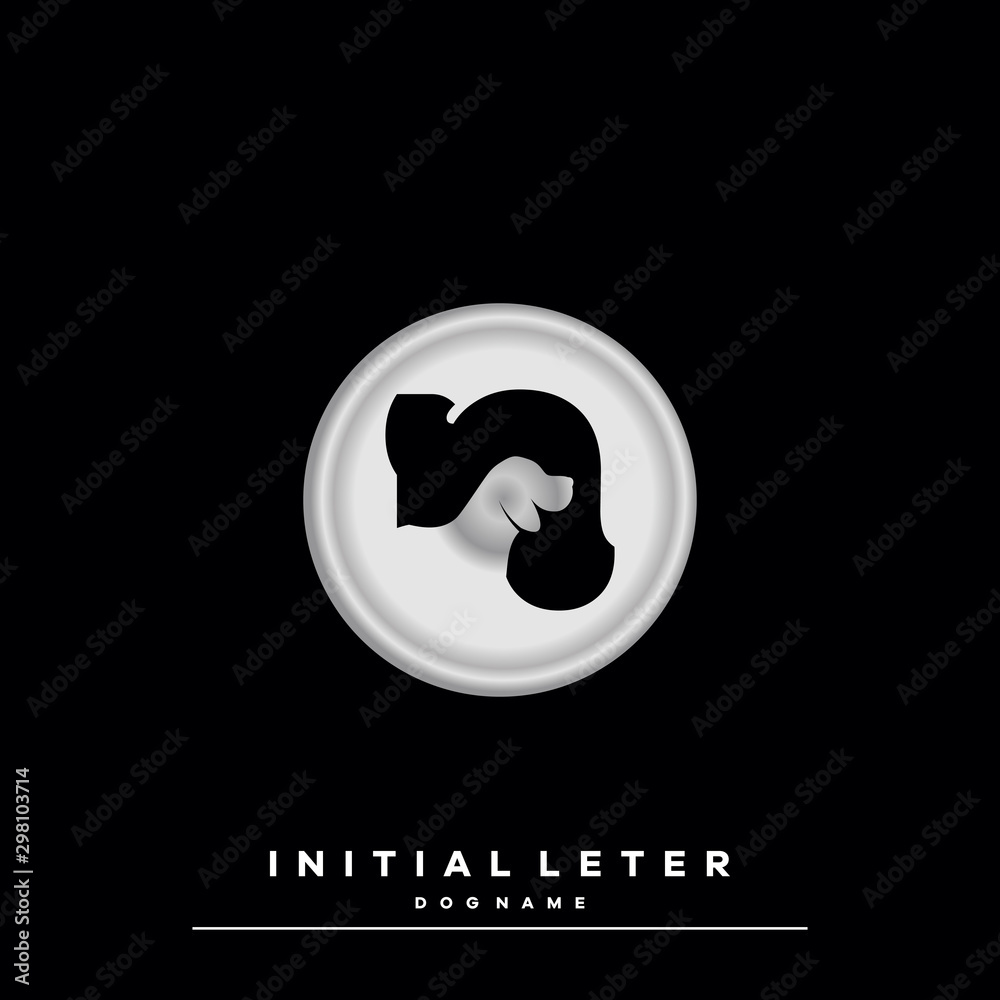 Emblem Initial Letter N Name Dog Logo For Dog Tag Liontin. Emblem Initial Letter N Name Dog Logo For Dog Tag Liontin.