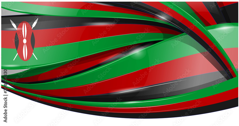 Fototapeta premium kenya banner background flag