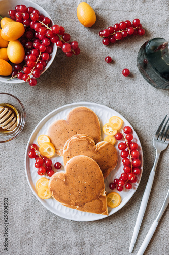 Wallpaper Mural Delicious heart shaped pancakes Torontodigital.ca