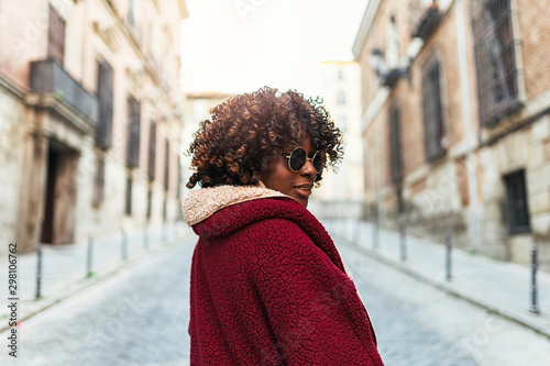 Portrait of beautiful afro american woman photo