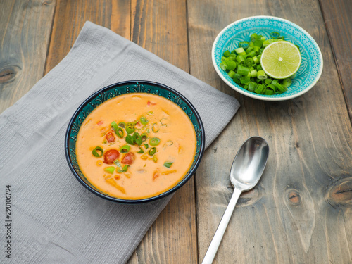 Caribbean coconut tomato soup photo