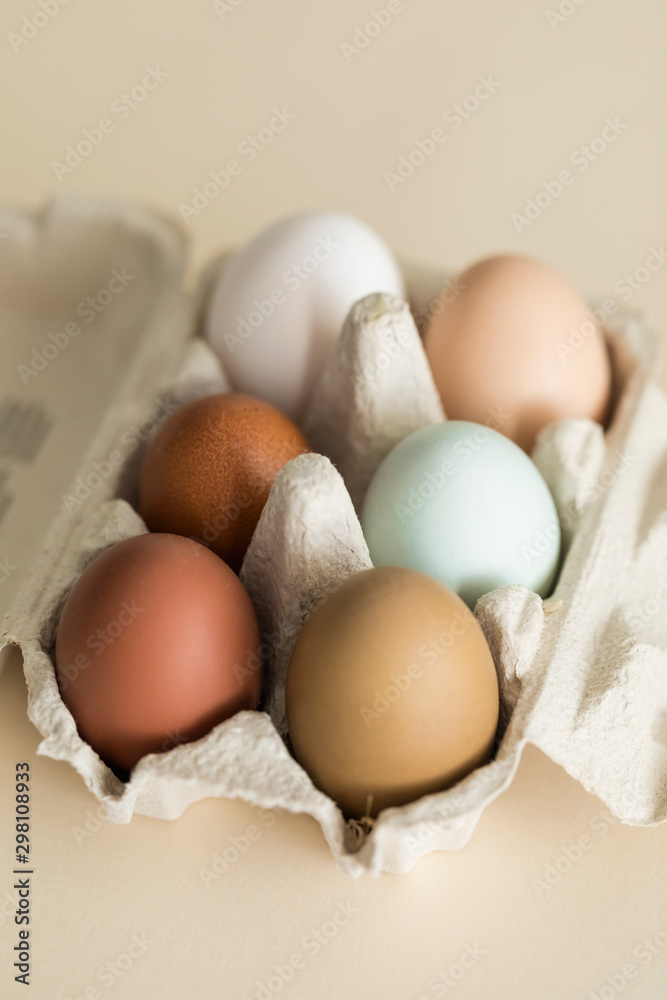 Natural colored eggs from Araucana and Marans chickens Natural colored eggs from Araucana and Marans chickens