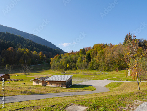 OBERSALZBERG, GERMANY - October 24, 2018: WW2 remains,  Site of the former SS barracks, Hitlers Berghof , Obersalzberg, Berchtesgaden, Germany