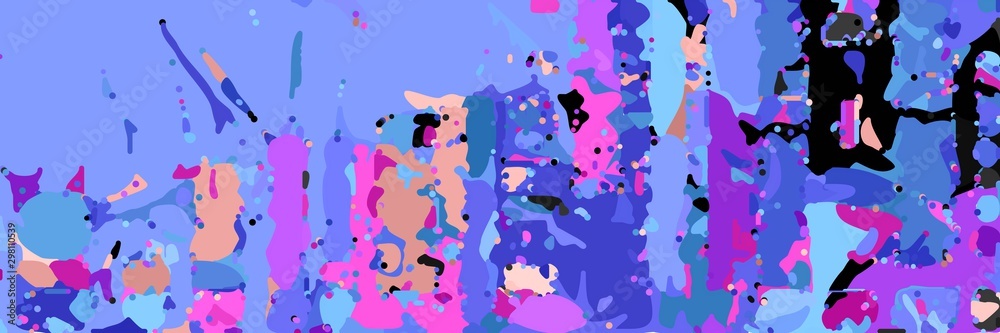 Fototapeta premium abstract modern art background with shapes and corn flower blue, midnight blue and dark orchid colors