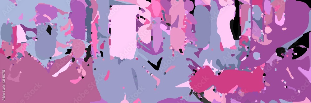 abstract modern art background with shapes and pastel purple, black and pastel magenta colors